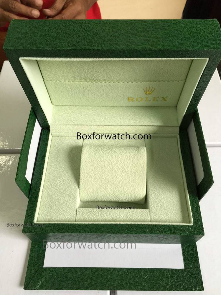 Replacement Replica Rolex Green Leather Watch Box Low Price Box